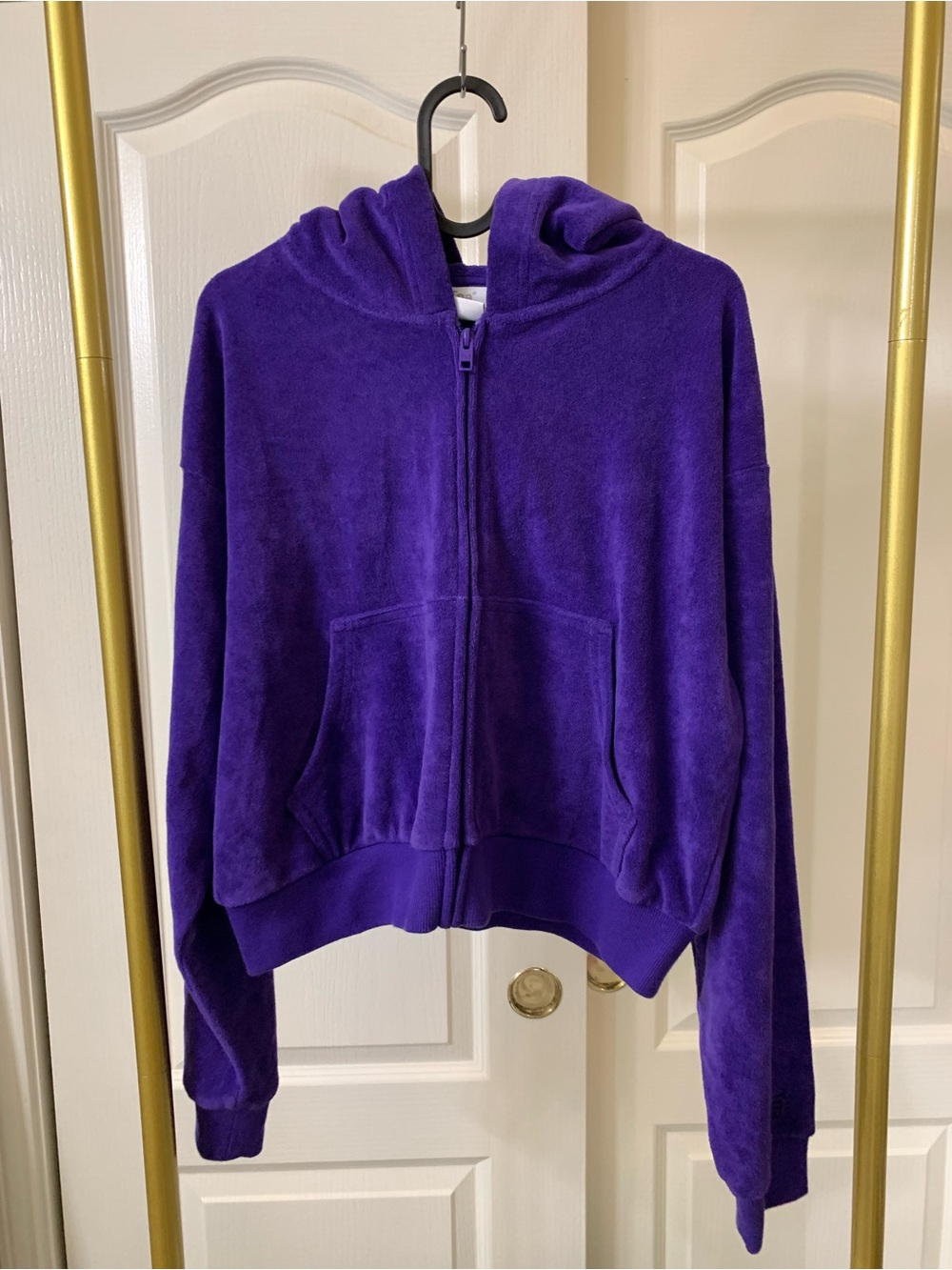 Purple Hooded Zip-Up Jacket